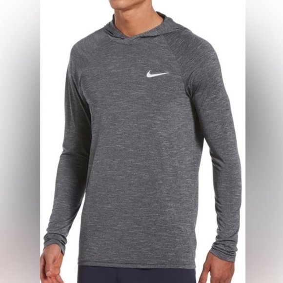 Nike Swim Dri Fit UPF 40+ Gray Hoodie Men's Size Large - Picture 1 of 6